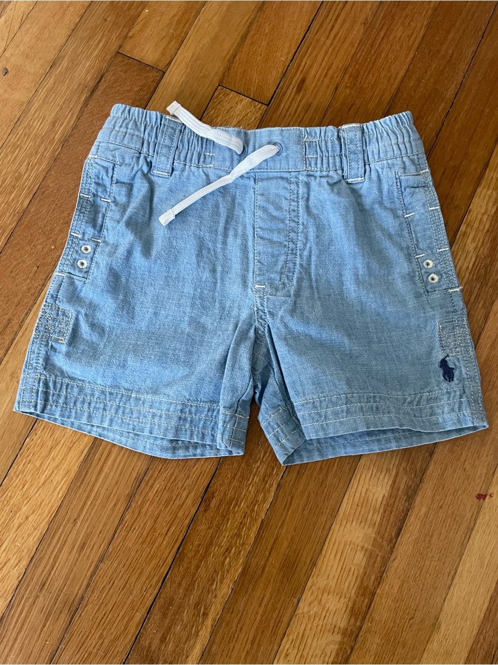 Polo Ralph Lauren Light Blue Drawstring Kids Shorts in 2T